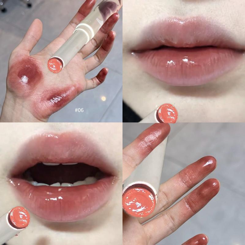 6pcs Solid Glossy Tinted Lip Balm Stick - Hydrating Moisturizing Formula with Shiny Film Finish, Transfer-Resistant Long-Lasting Color, 2-in1 Lip Care & Gloss, Multiple Shades for All Seasons, Perfect Valentine’s Day Gift for Her！