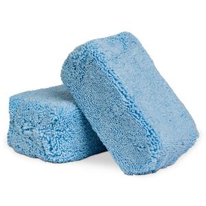 CHEMICAL GUYS Soft Brushed Microfiber Applicators - 70/30 Fiber Blend, 5x3x1.5in, Double Stitched, Scratch-Free, Plush Foam, Even Coating, Collector-Focused Car Detailing Accessory for Wax/Polish Buffing