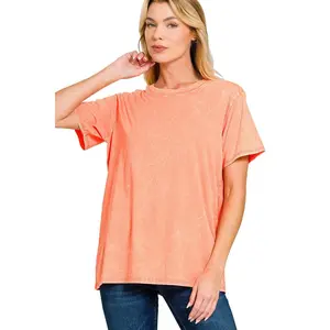 Zenana Acid Washed Short Sleeve Tee