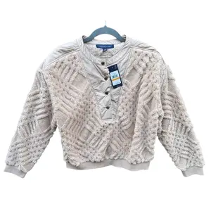 NWT New Tommy Hilfiger Womens Small Half Button Long Sleeve Pullover Jacket