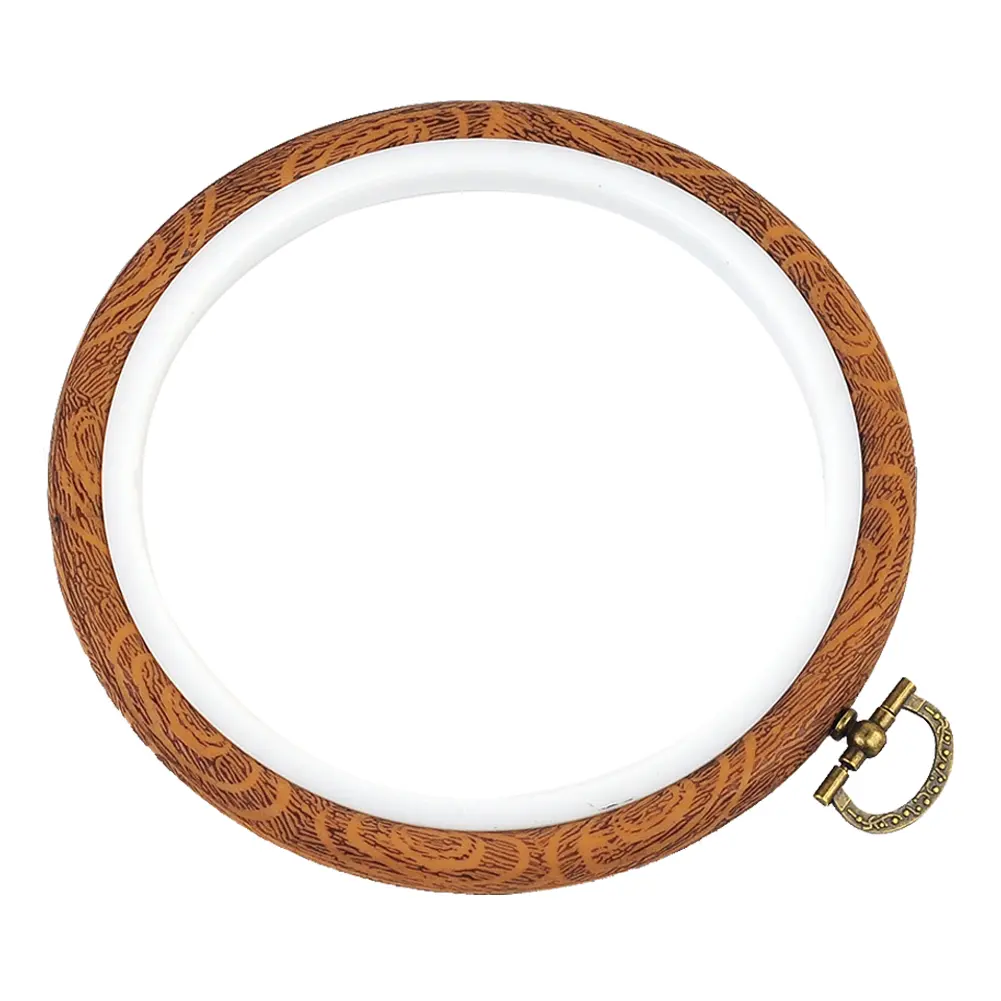 Round Embroidery Hoops - Plastic Body, Secure Hold Hand Embroidery Cross Stitch Frames for Travel, Everyday Needlework Use