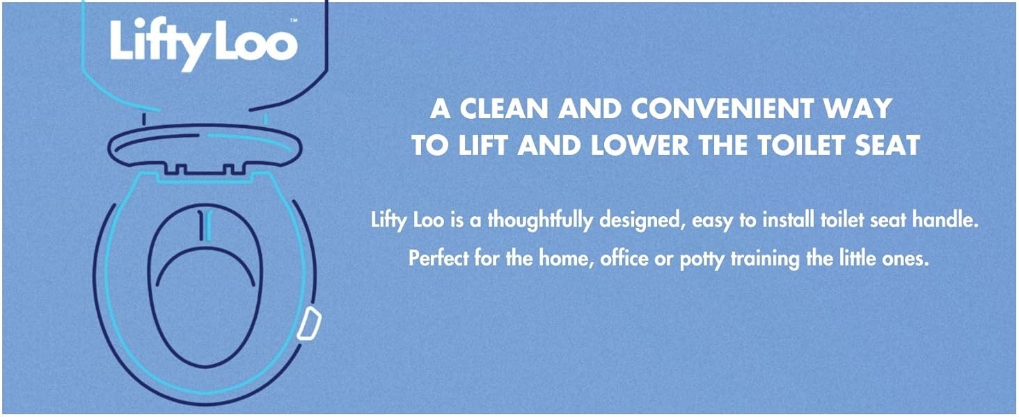 Lifty Loo Toilet Seat Handle & Lid Lifter - 2 Pack. Lift More. Less Mess. (GLOW IN THE DARK)