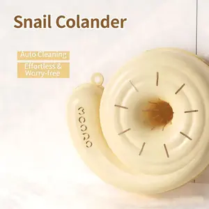 Aesthetic Snail Automatic Washing Basket - 360° Rotating Drainer for Fruits & Vegetables, Food Grade PP Material
