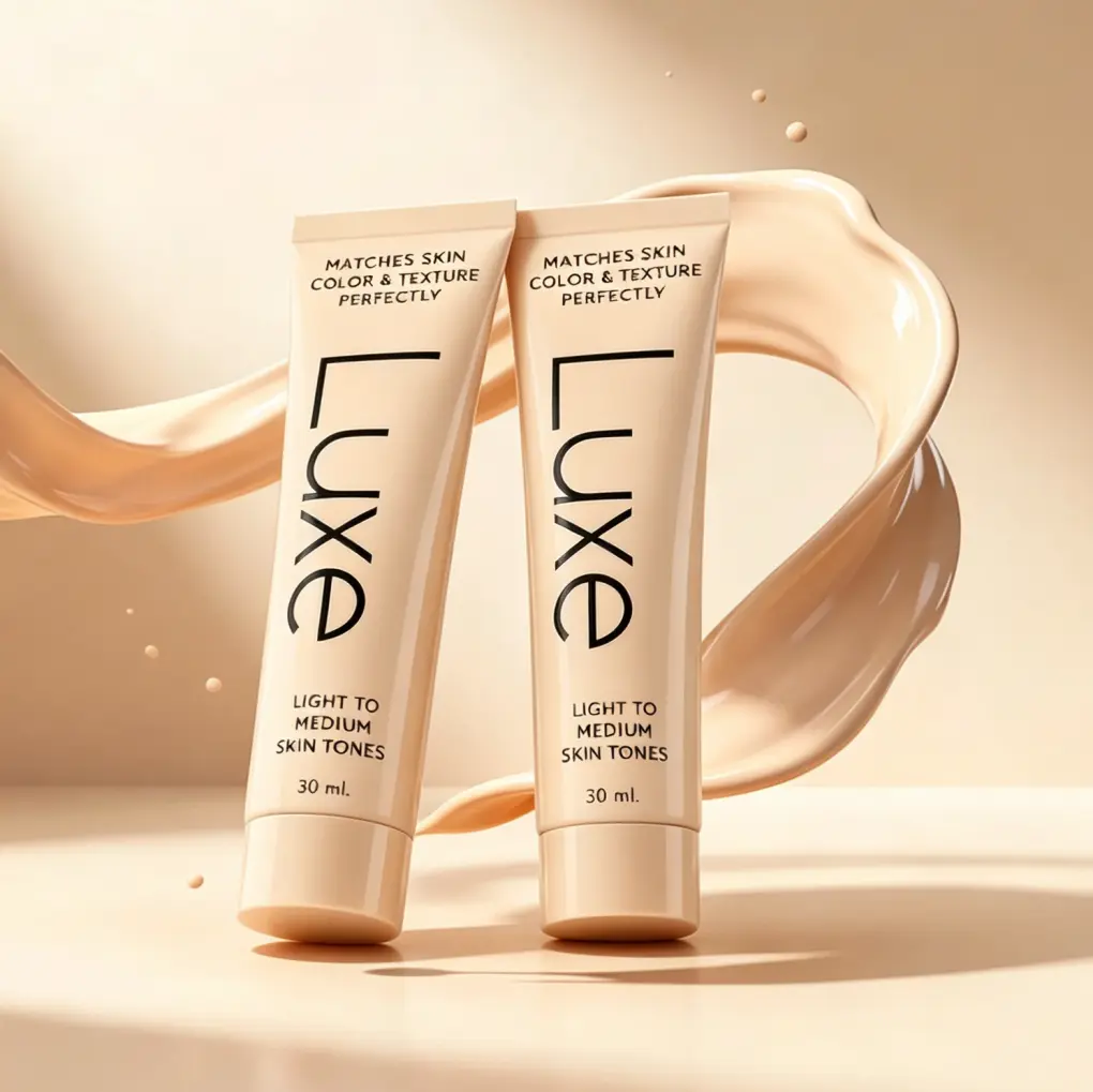 LUXE COLOR CHANGING ADAPTIVE FOUNDATION FOR WOMEN, Buildable Light To Medium Coverage Dewy Face Makeup, 12H Long Wear Shade Matching Base, Natural Glow Foundation Fits All Skin Tones