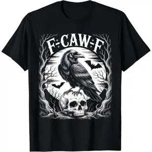 Black Crow, F-Caw-F Funny Black Bird moon Gothic Adult Humor Unisex T-ShirtFashion	Unisex T-shirts M-5XL