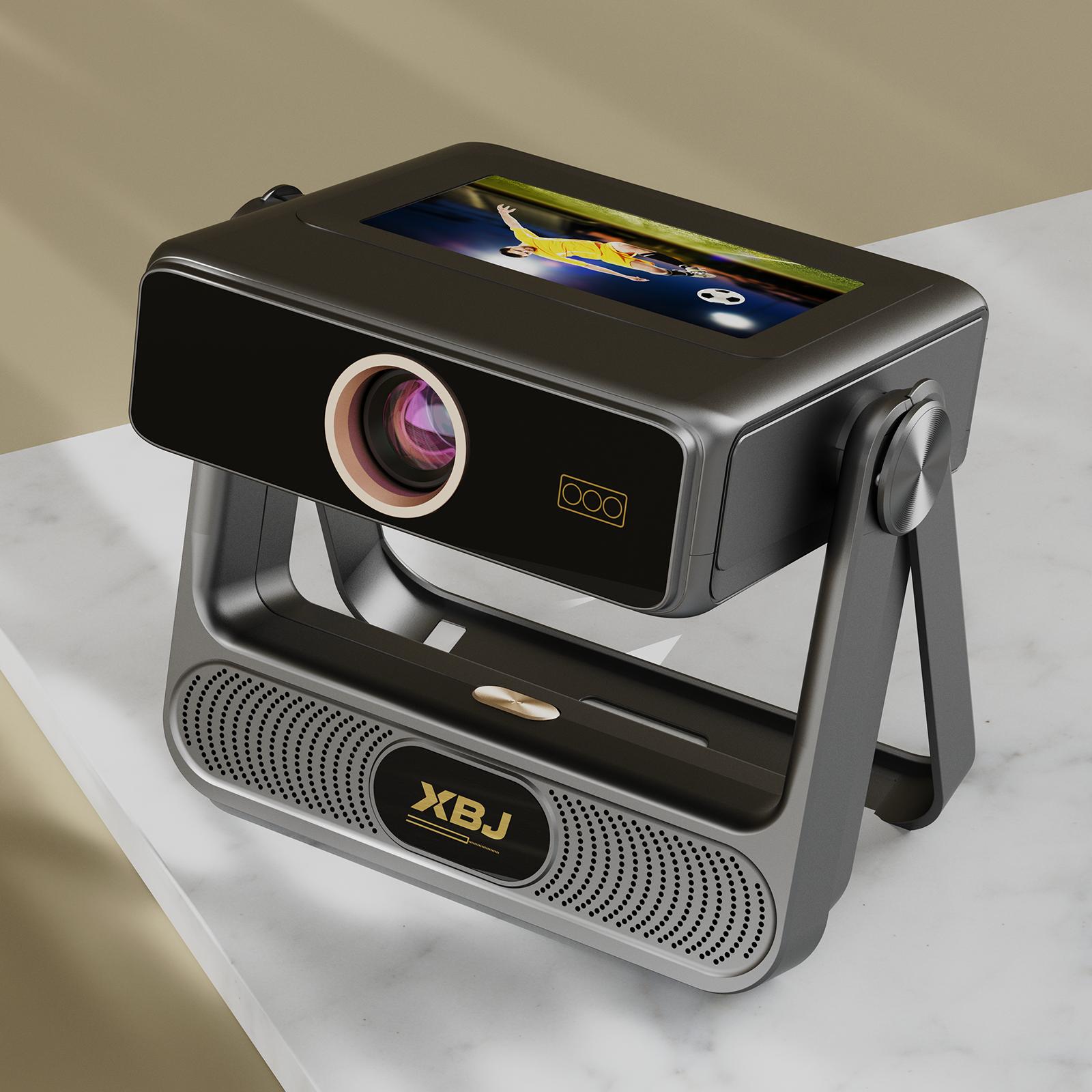 A5PRO Touch Screen ProjectorSupports 4K,800 ANSl Lumens with Auto Focusand Keystone Correction 3D DolbyAudio, WiFi 6and Bluetooth 5.0 for Home Theater, Gaming,Outdoor Camping (HDMI/USB-C). rotation stand, mini projector