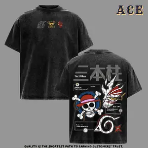 The 3 Pillars Anime T-Shirt, One Piecce Naruto Bleach Tee