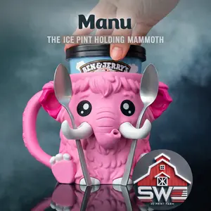 Manu the Mammoth – Ice Cream Pint Holder