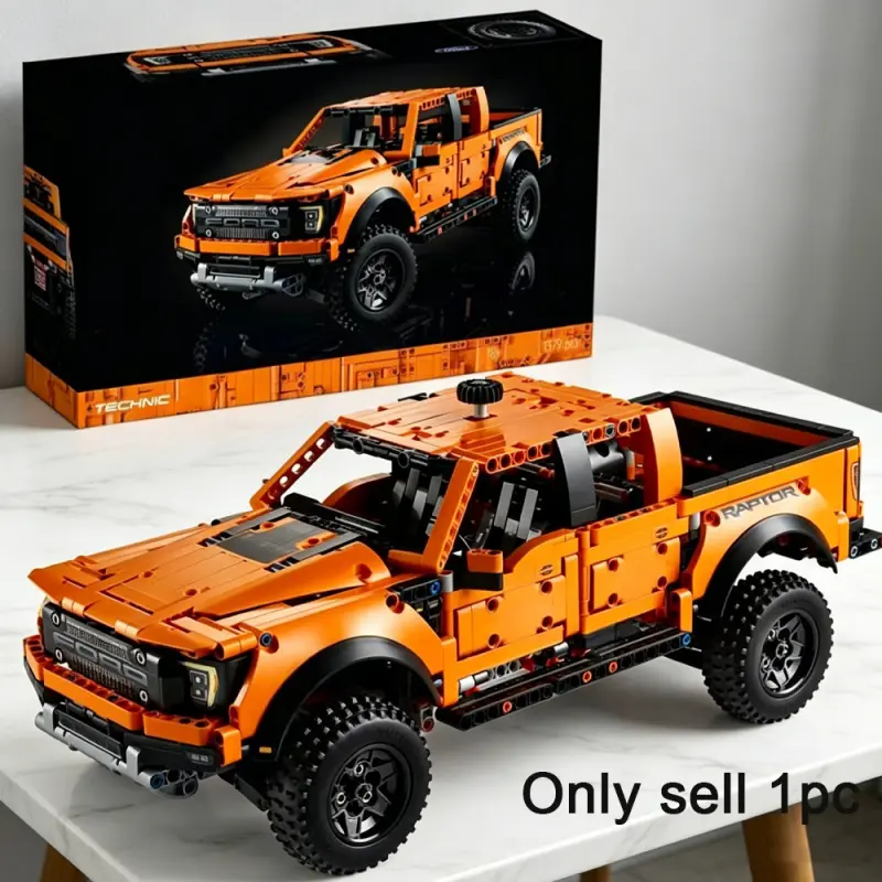 Aptor Pickup Truck Building Blocks Set - High-Difficulty Assembly Model - ABS Eco-Friendly Material - Desktop Decor - Boy's Birthday Gift - Educational Toy, Collectible Construction Set