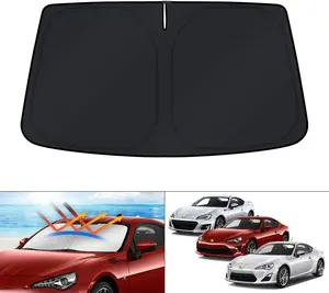 Canvcle Windshield Sun Shade for 2017-2021 Toyota 86/2022-2023 Toyota GR86 2013-2023 Subaru BRZ 2012-2016 Scion FR-S FRS Full Coverage Double Thickness UV Protection Car Sun Visor