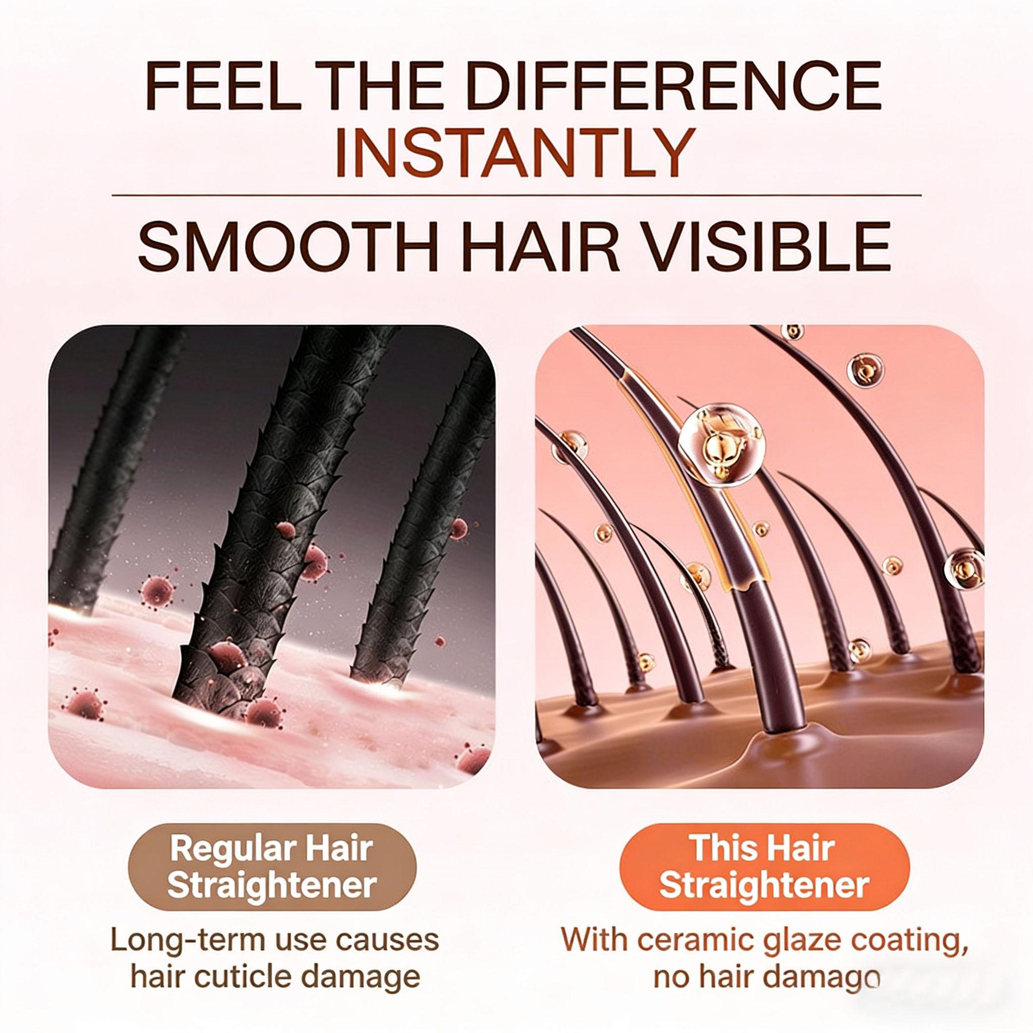 Mini Cordless Hair Straightener - USB-C Rechargeable Flat Iron for Quick Touch-Ups, Bangs & Short Hair | Rechargeable Curling Iron Fast Heat, Portable Travel Styler, Perfect for Gym Bag, Office Desk & On-The-Go Smoothing plancha de cabello