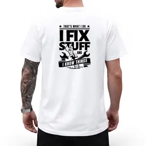Fix Stuff and Know Things Tee – Perfect for Mechanics and DIY Professionals