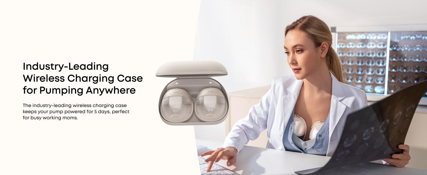 【Exclusive Bundle】eufy S1&S1 Pro Heated Wearable Breast Pump, Hands-Free Breast Pump with Industry-Leading HeatFlow Tech, App-Controlled OptiRhythm, Hospital-Grade Suction, Leakproof, Slim and Ultra-Quiet for in-Bra Use