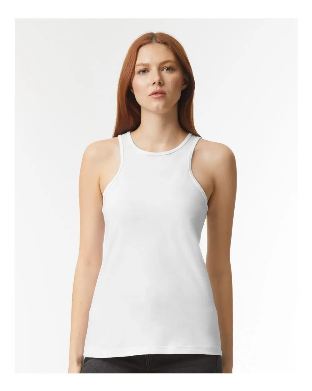 Women's Soft Heathered Tank Top, Casual Shaped Fit Apparel in a Recycled Cotton-Polyester Blend with Rib Binding and Side Seams