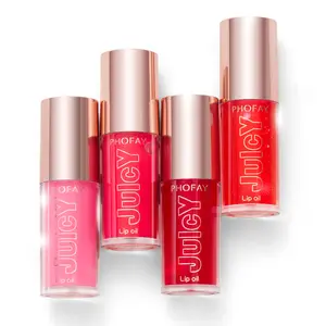 PHOFAY Hydrating Lip Oil - 24HR Moisture, Non-Sticky Glossy Bouncy Finish, Instant Plumping & Long-Lasting Tinting Effect