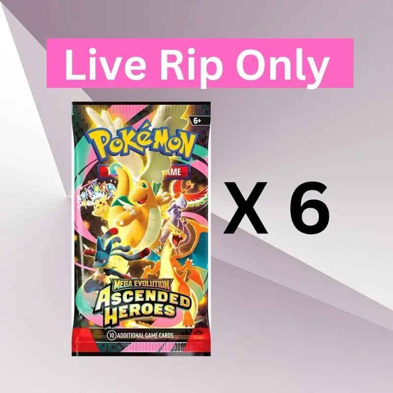 Pokmon Ascended Heroes - Six (6) Booster Pack NEW Factory Sealed TCG Cards (6) - TikTok Shop Pokmon Ascended Heroes - Six (6) Booster Pack NEW Factory Sealed TCG Cards (6) - TikTok Shop