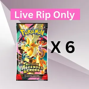 Pokémon Ascended Heroes - Six (6) Booster Pack NEW Factory Sealed TCG Cards (6)