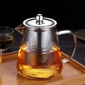 Glass Teapot with Stainless Steel Infuser for Blooming Tea & Loose Leaf Tea, Microwave & Stovetop Safe | Tea Brewer for Camping, Travel, Mini Trip | Mini Borosilicate Teapot | 550ML (18oz, Approximately) Magic Witchcraft