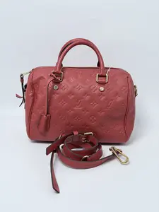 Pre-owned Louis Vuitton Leather Shoulder Bags Monogram Empreinte Speedy Bandoulière Top Handle Crossbody Bag with key and lock JE60LV
