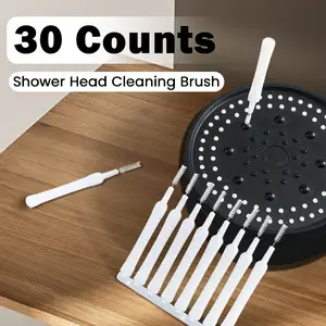 30 Counts Shower Head Cleaning Brush, High Quality Soft Yet Tough Bristles Flexibly Adapt to Various Angles for Deep Cleaning Hard to Reach Areas