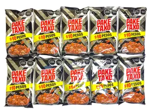 10 - PK - PAKETAXO DARK Snack Mexican Chips - 44 GRAMS - Variety of Flavors, Convenient 5-Pack, Crispy & Crunchy