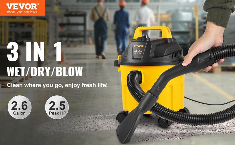 VEVOR Wet Dry Vac, TikTokShopBlackFriday, Max 8 Gallon, 6 Peak HP, 3 in 1 Shop Vacuum with Blowing Function, Portable with Attachments to Clean Floor, Upholstery, Gap, Car, ETL Listed VEVOR Super Brand Day VEVOR Wet Dry Vac, TikTokShopBlackFriday, Max 8 Gallon, 6 Peak HP, 3 in 1 Shop Vacuum with Blowing Function, Portable with Attachments to Clean Floor, Upholstery, Gap, Car, ETL Listed VEVOR Super Brand Day