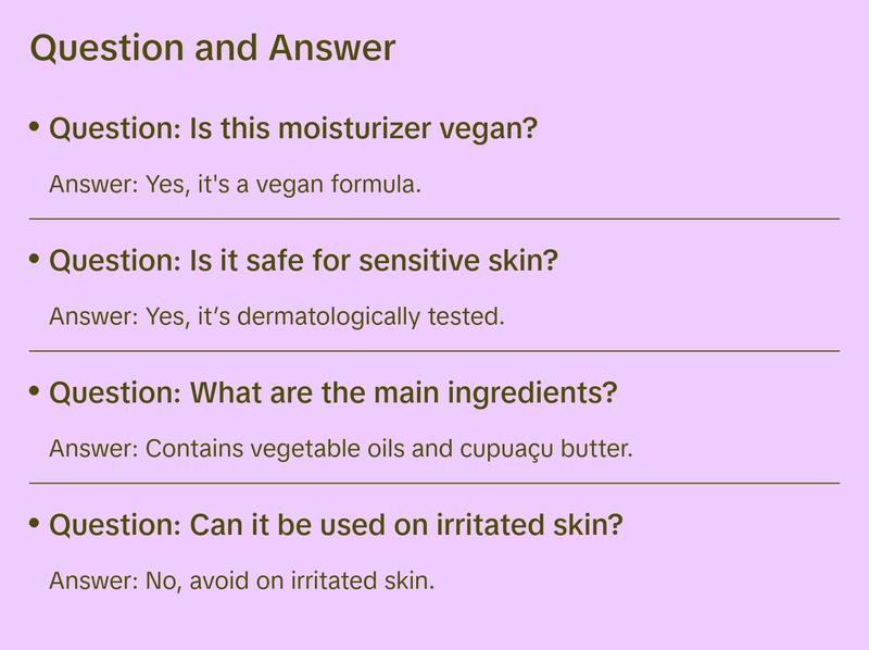 Natura  Mamãe e Bebê Baby Moisturizer, Fast Absorbing Lotion with 100% Vegetable Oils & Cupuaçu Butter, Gentle Skin Care Formula