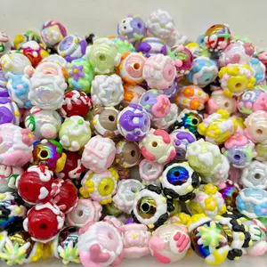 Kiki-A53-Hand-painted Acrylic Beads Kiki-A53-Hand-painted Acrylic Beads