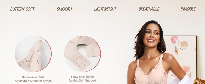 OEAK Women Seamless Soft Jelly Bra Push-Up Bralette Wireless No Underwire Comfort Full Coverage Everyday Bra OEAK Women Seamless Soft Jelly Bra Push-Up Bralette Wireless No Underwire Comfort Full Coverage Everyday Bra