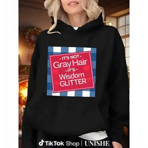 Life Experience Fans Statement Hoodie – It’s Not Gray Hair It’s Wisdom Sparkle Long Sleeve T-Shirt