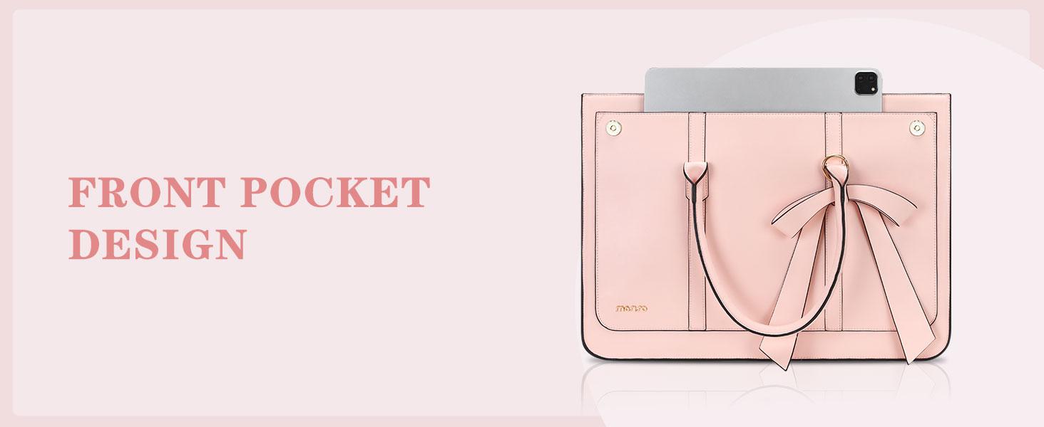 MOSISO 14-17.3 Inch PU Leather Laptop Bag for Women, Convertible Briefcase Backpack with Bowknot, Crossbody Shoulder Work Tote with 3 Compartments, Ideal for Office, Travel, Shopping & Daily Commute MOSISO 14-17.3 Inch PU Leather Laptop Bag for Women, Convertible Briefcase Backpack with Bowknot, Crossbody Shoulder Work Tote with 3 Compartments, Ideal for Office, Travel, Shopping & Daily Commute