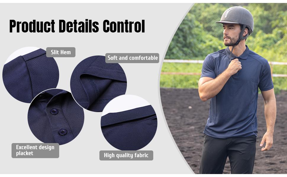 5 Pcs Men's Moisture Wicking Shortsleeve Polo Shirt Springtok High-Performance Quick Drying Breathable Beige Classic Elastic Multicolor Polo Shirt for All Seasons