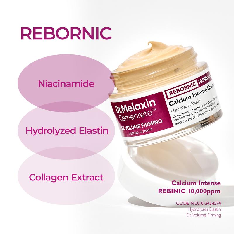 [Dr. Melaxin Official] Cemenrete Calcium Intense Cream | Anti-aging, Elasticity, Volume | Korean Cosmetic | 1.7 fl oz (50 ml)