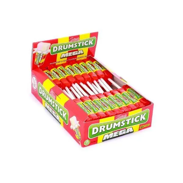 Swizzels UK Mega Drumstick Lollipop Chewy Candy 28g 36ct