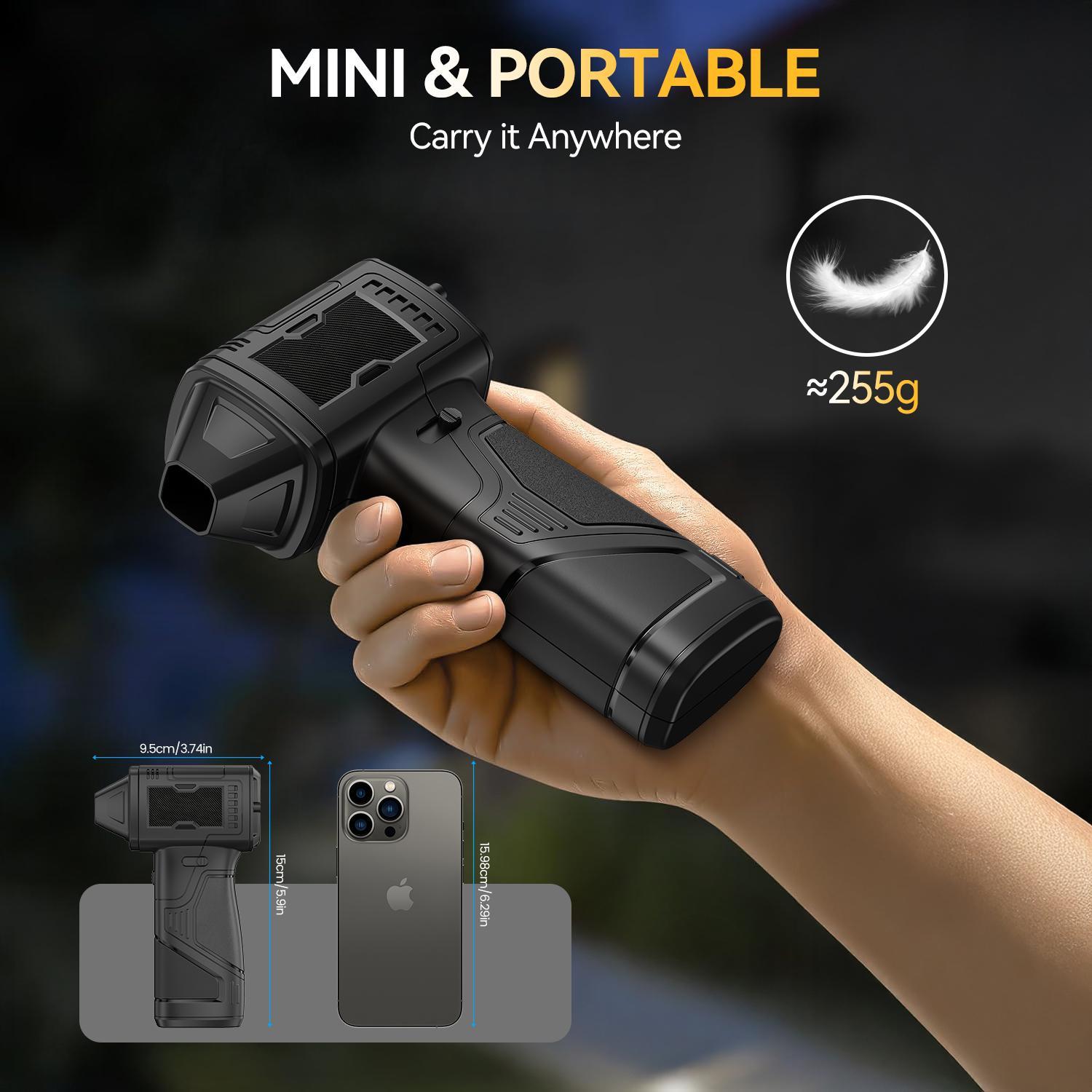 Compresssed Air duster Cordless Leaf Blower Violent Turbo Fan,USB Rechargeable Handheld Cooling Turbo,Portable Waist Fan