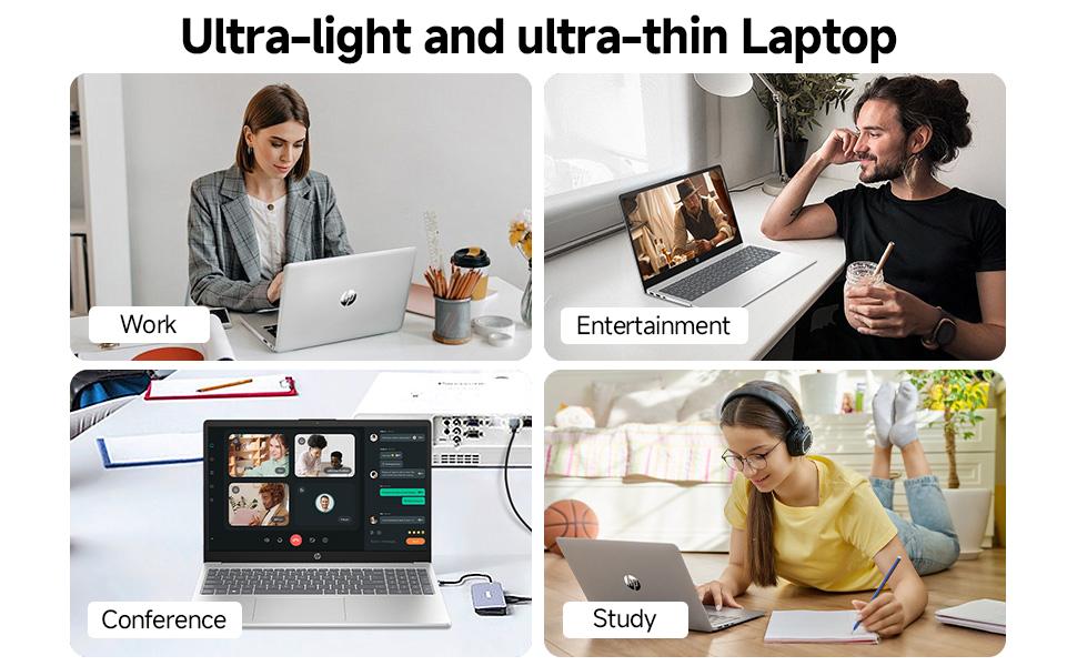 HP 15.6" Touchscreen Business Laptop Computer 2025, 13th Gen Intel i3-1315U(Up to 4.5GHz), up to 32 GB RAM, up to 2 TB SSD, Intel UHD Graphics, Long Battery Life, Wi-Fi 6, Windows 11 Pro, Copilot AI, Accessories