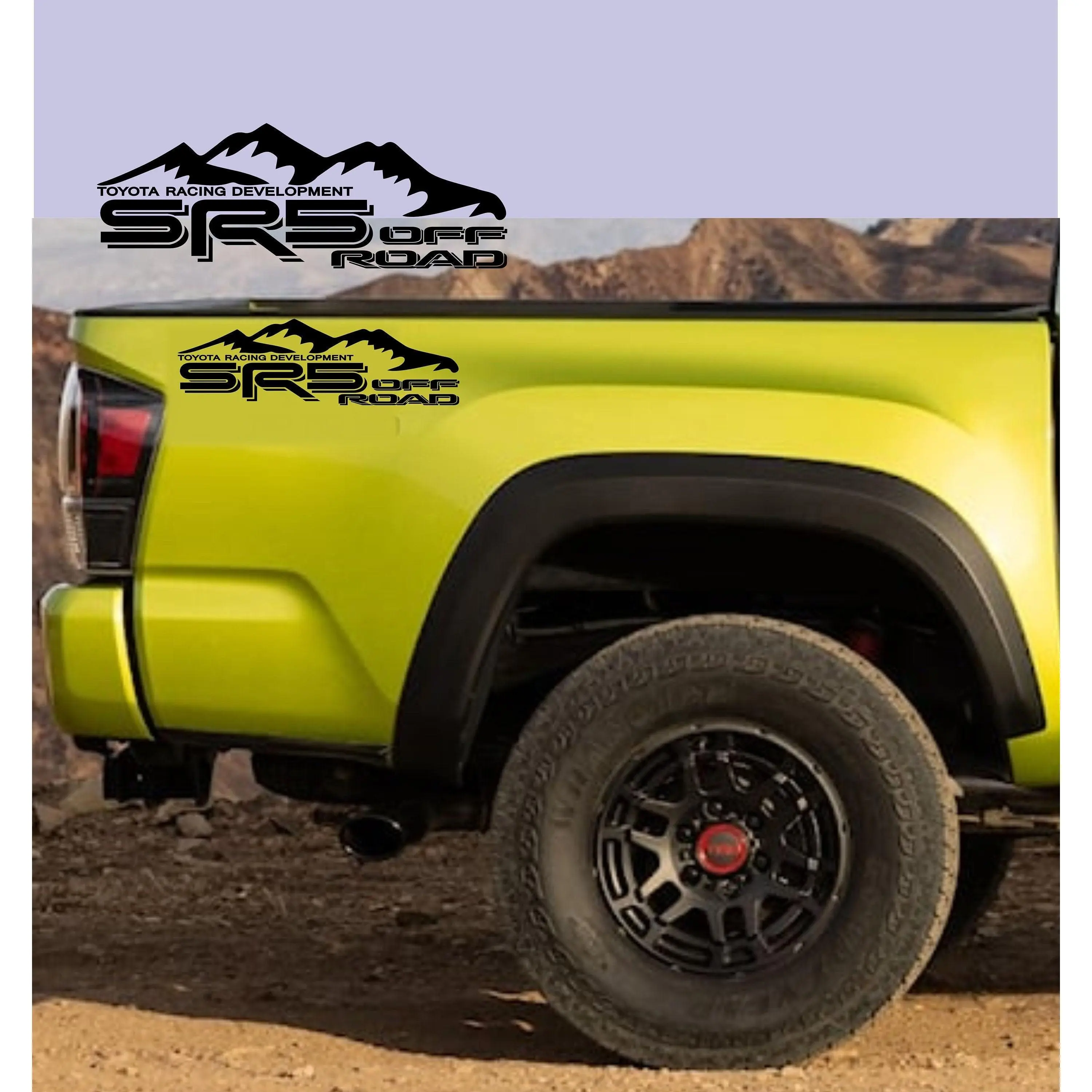 SR5 Off Road, TRD 4X4,Toyota Tacoma, Tundra, Decals, Stickers, Bedsides Decal Sticker, Truck bedside decals set of 2 Mountain Sticker