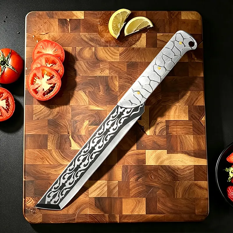 Multi-functional Kitchen Cutting Knife for Meat & Vegetables, BBQ Steak Knife, Barbecue Chicken Wing Knife, Boning Fillet Knife for Camping and Cooking
