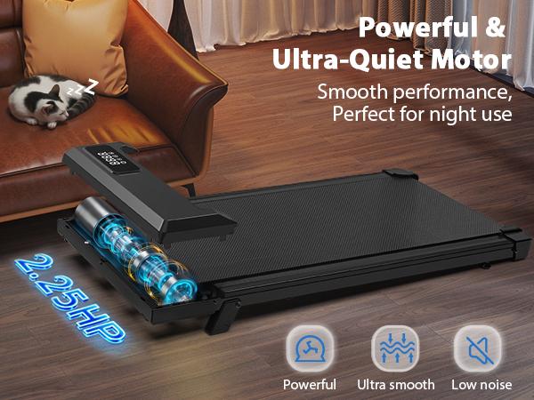 Walking Pad Treadmill with Incline - 8% Incline Walking Pad with Handle Bar - Foldable Under Desk Treadmill for Home with 300 Lbs Capacity - Jogging Machine with Quiet Brushless, App & Remote