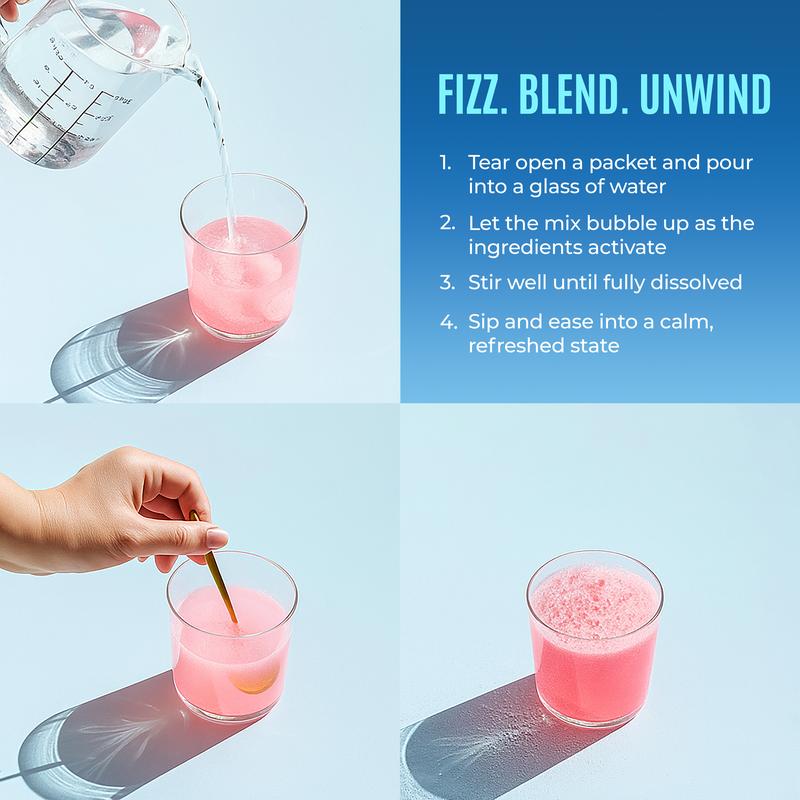 Yesnap MAGICRELAX Calming Sparking Mix with 8-in-1 Magnesium KSM-66 Ashwagandha Saffron Vitamin D3 GABA L-Theanine Supports Cortisol Balance Mood Sleep 30 Servings No Sugar Non GMO Raspberry Lemonade Flavor