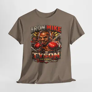 Mike Tyson Unisex Heavy Cotton Tee - Vintage Boxing Shirt, Sports Apparel, Gift for Boxing Fans, Retro Graphic Tee, Workout Shirt