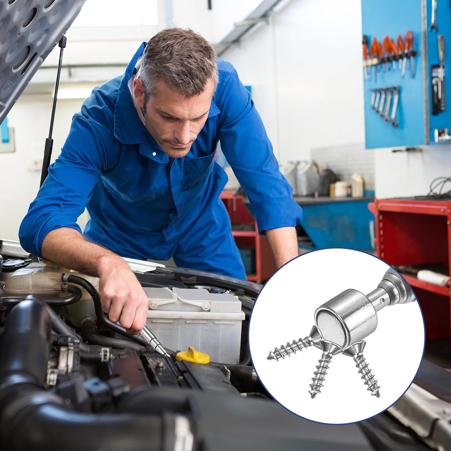 Votrek Telescoping Magnetic Pickup Tool 5LB Stainless Steel 5.3" to 24" Extendable Magnet Retrieval Stick with Pocket Clip for Car Industry Garage Office, Black