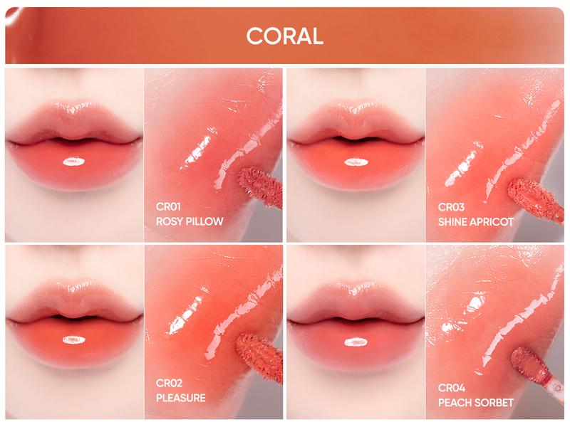 B. by BANILA Dew Glow Lip Tint - High-Shine Glossy Finish for Juicy Lips with Comfortable Wear & Hydration - Korean Makeup Lip Gloss