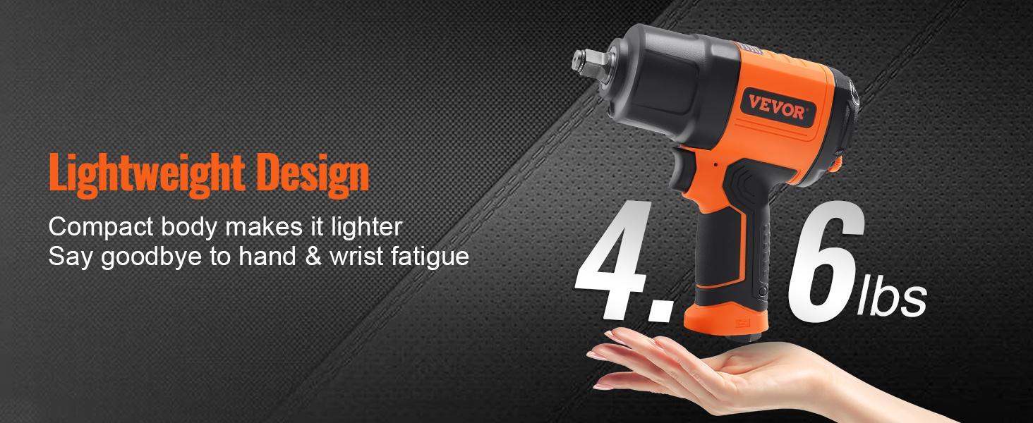 VEVOR Air Impact Wrench, TikTokShopBlackFriday, Drive Air Impact Gun Nut-busting Torque, Lightweight Pneumatic Tool for Auto Repairs and Maintenance compactimpactwrench