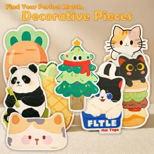 SmartWell Cute Cat Scratcher Mat Kawaii Wall Protector Self-Adhesive Felt Scratch Pad for Indoor Cats Wall sofas cabinet door  Wall Mounted Cat Scratching Activity Tree Interactive Cat Scratching Board with Bell multi-functional Cat small space