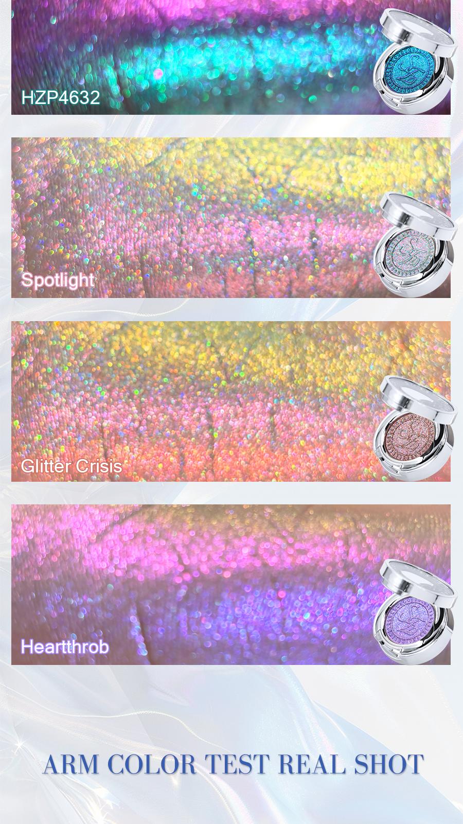Chameleon Eyeshadow Highlighter Single Color Glitter Sparkling Colorful Shimmer Daily Light Makeup Eyeshadow Pearl and Colorful Pigment Palette