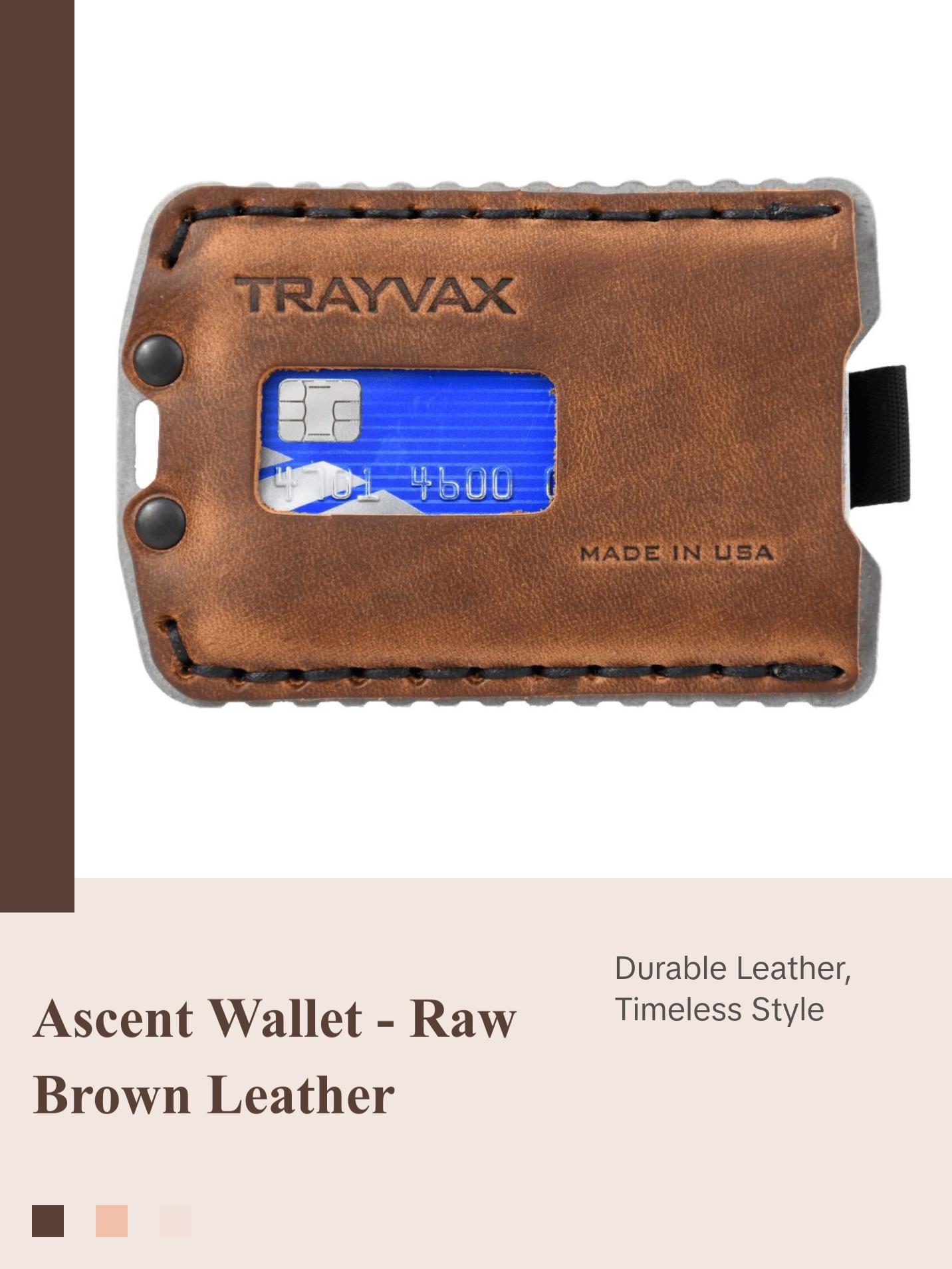 Ascent Wallet - Raw Tobacco Brown