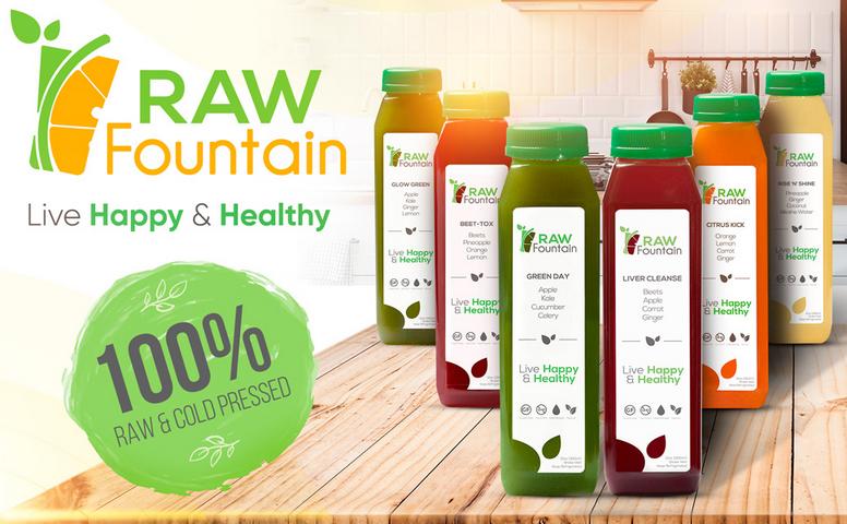 5 Day Juice Cleanse Detox by RAW Fountain, 30x 12oz Bottles of RAW Cold Pressed Juices, All Natural, No Gluten, No Wheat, No Artificial Flavors