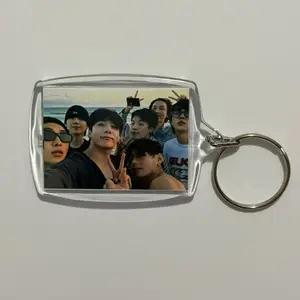 K-Pop Concert Member OT7 Fanmade Merch Photo Deco Accessory Acessories Acrylic Keychain Charm Keyring Bias