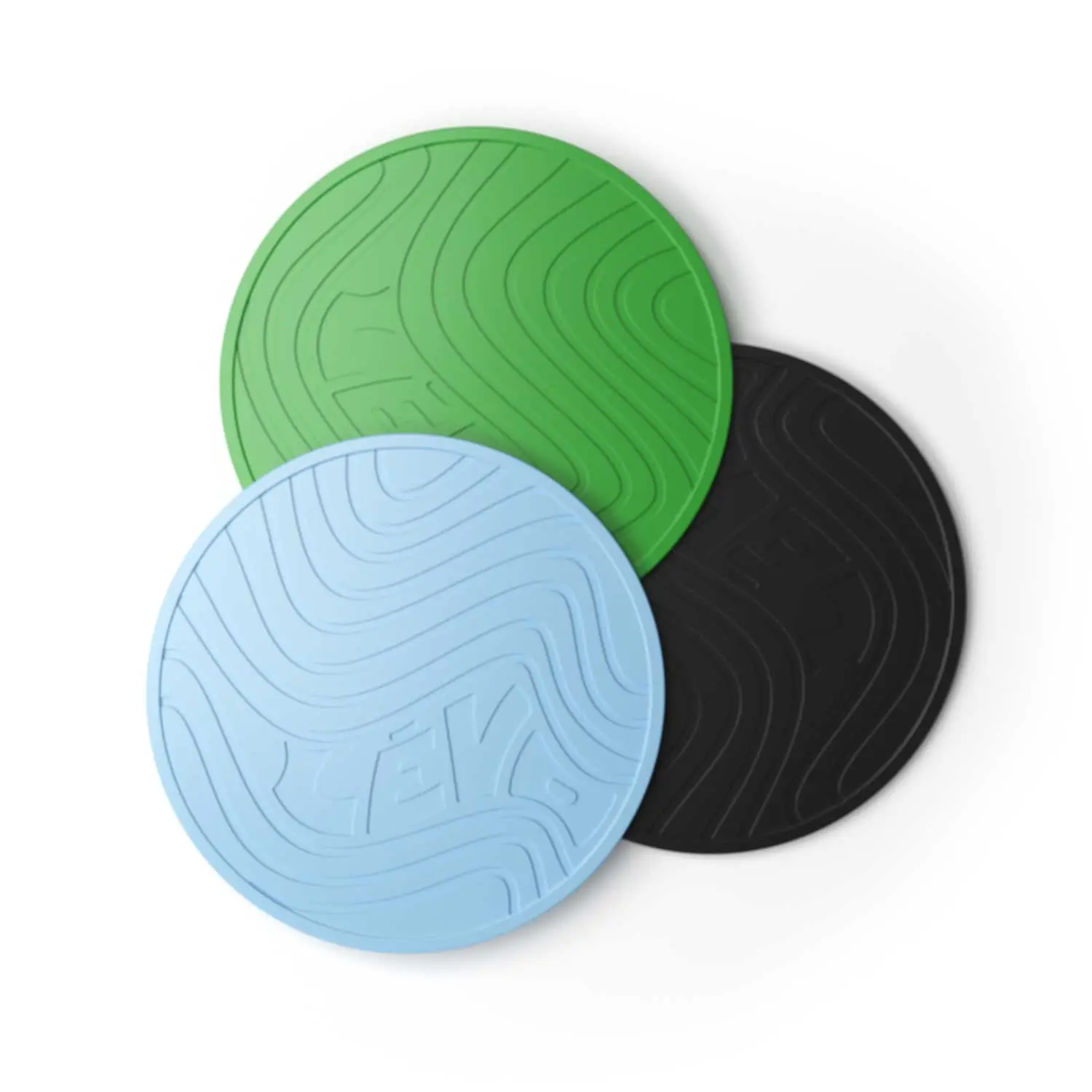 Silicone Trivets (Set of 3) - 5.5" Pot Base Fit Kitchenware Coasters, Cute Print Everyday Dishwasher-Safe Heatproof Tableware Accessory